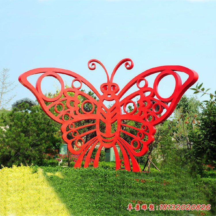 园林不锈钢蝴蝶雕塑
