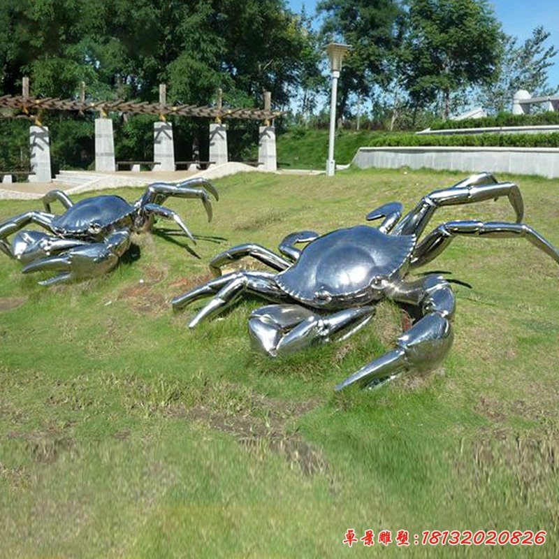 不锈钢螃蟹雕塑 (3)