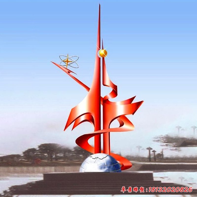 不锈钢放飞理想,不锈钢企业抽象雕塑
