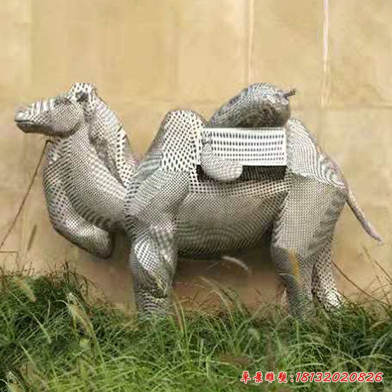不锈钢骆驼雕塑 (9)