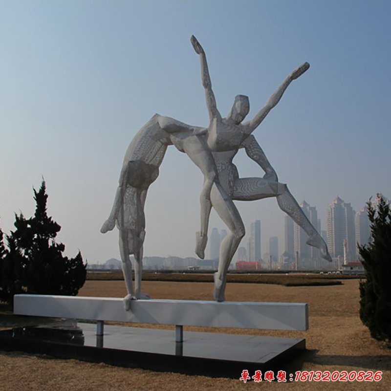 体操雕塑,不锈钢运动雕塑 (1)
