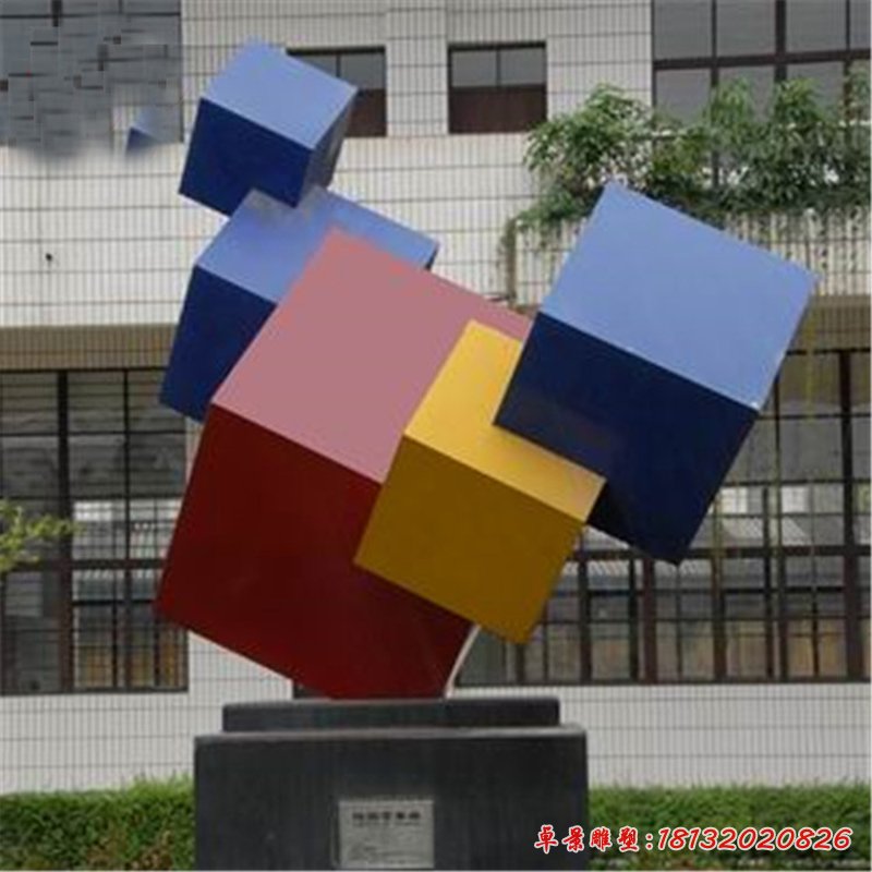 方框不锈钢雕塑 (2)