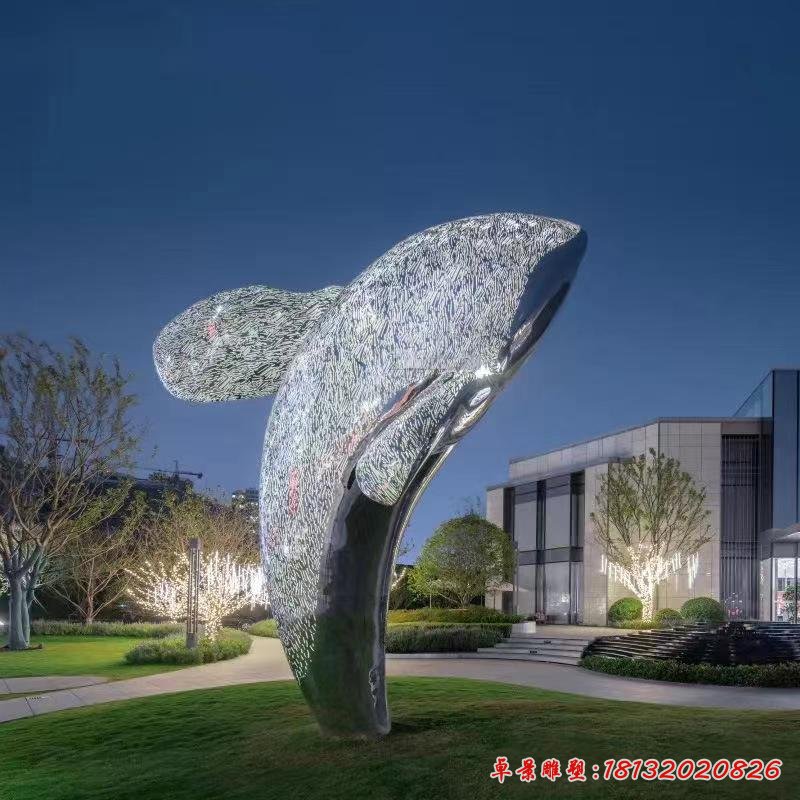 不锈钢鲸鱼雕塑 (7)