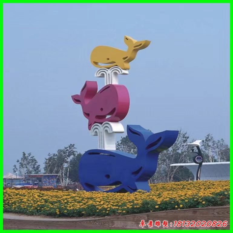 不锈钢鲸鱼雕塑 (8)