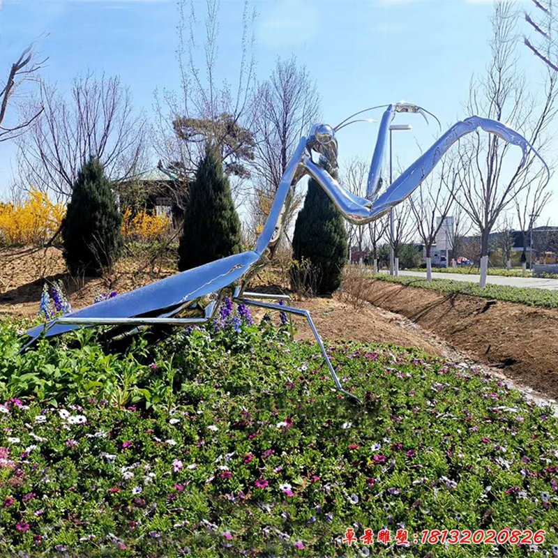 不锈钢螳螂雕塑 (5)[1]