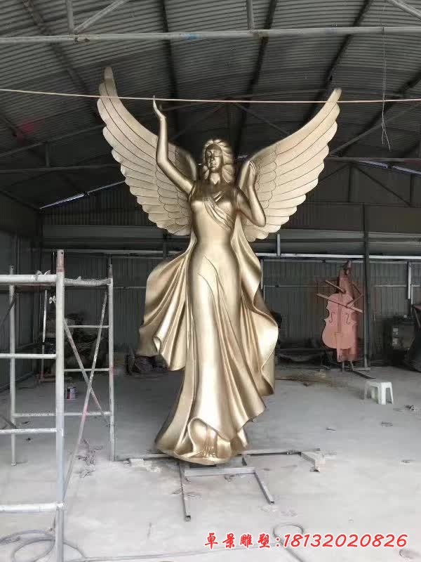 不锈钢抽象天使雕塑