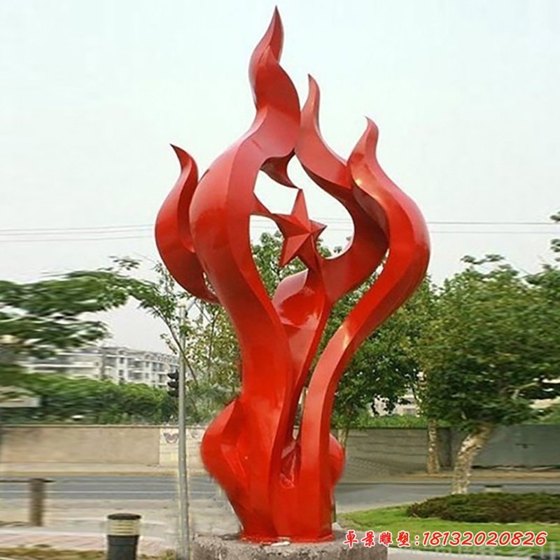 不锈钢火炬 公园景观雕塑