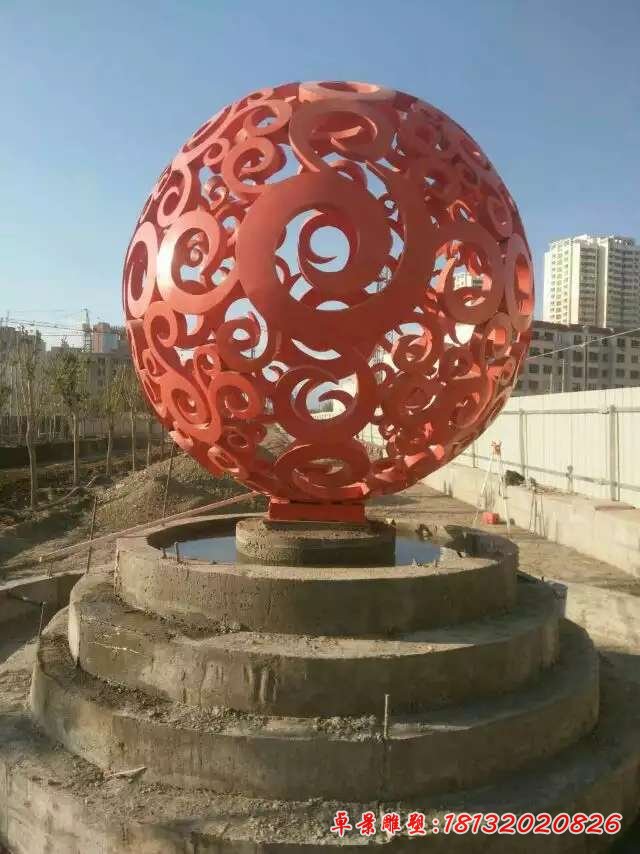景区镂空球不锈钢雕塑