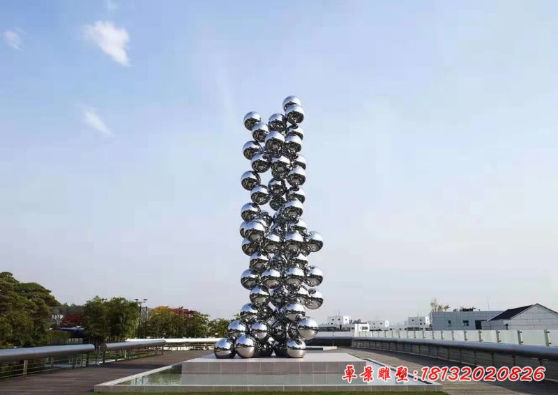 不锈钢镜面气球雕塑 (1)