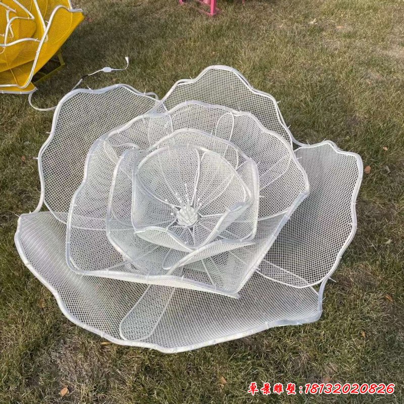 不锈钢镂空花朵雕塑 (5)