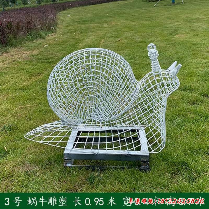 不锈钢蜗牛动物雕塑_副本