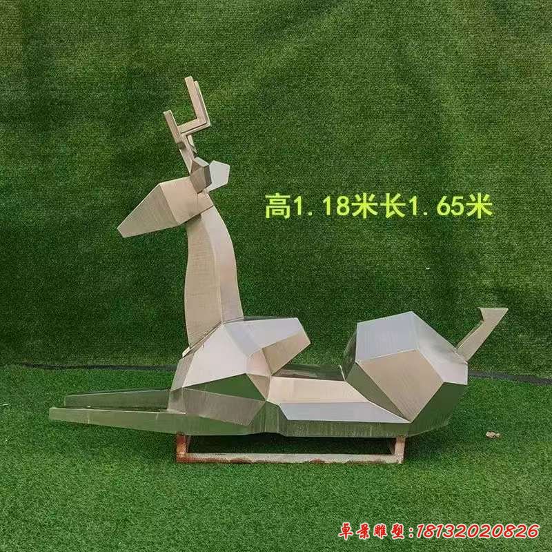 公园小鹿不锈钢雕塑 (4)
