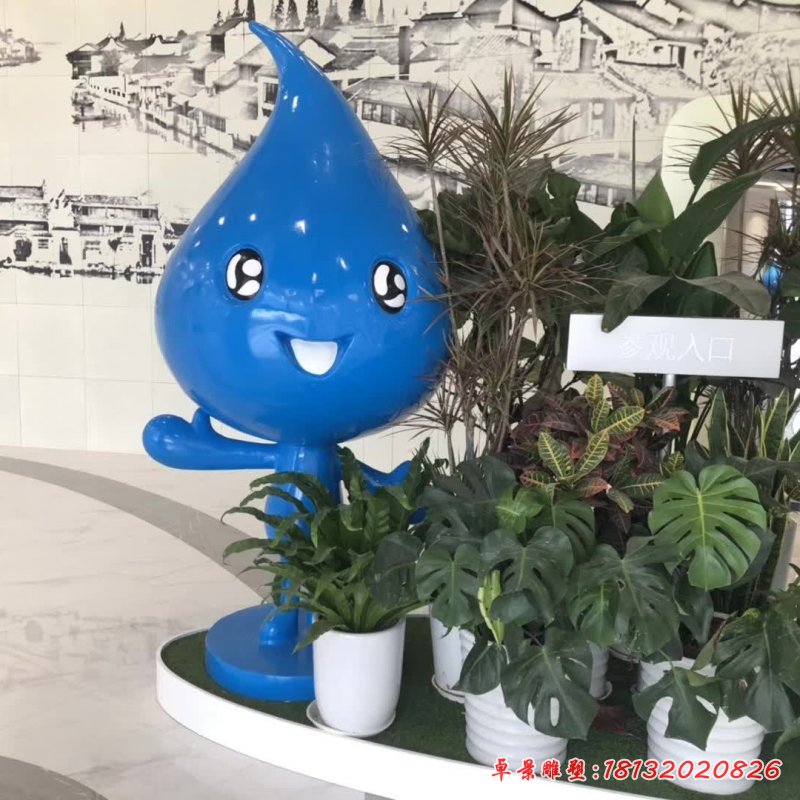 不锈钢室内水滴雕塑 (4)_副本