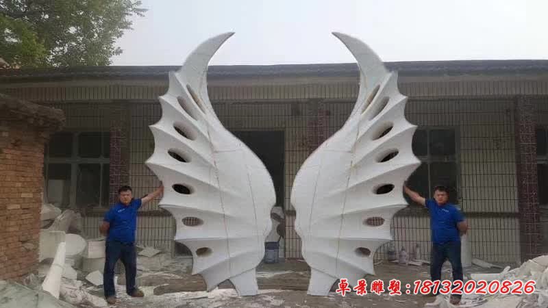 不锈钢镂空翅膀雕塑 (2)