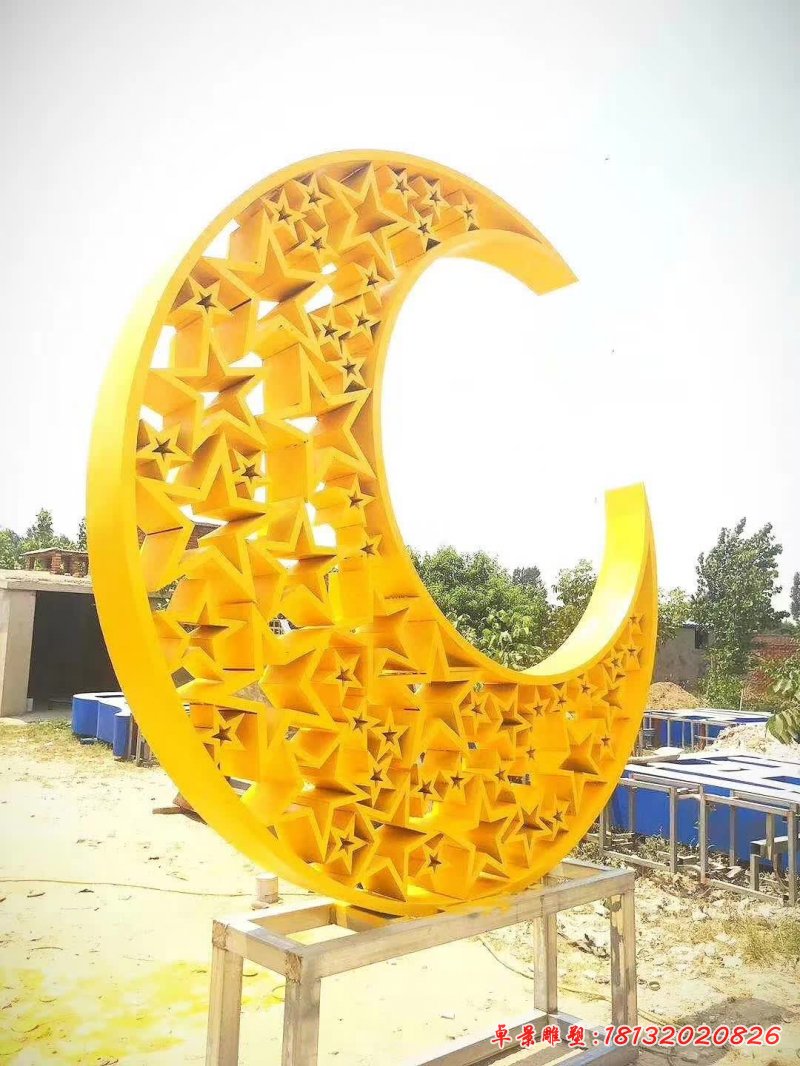 不锈钢月亮雕塑 (3)