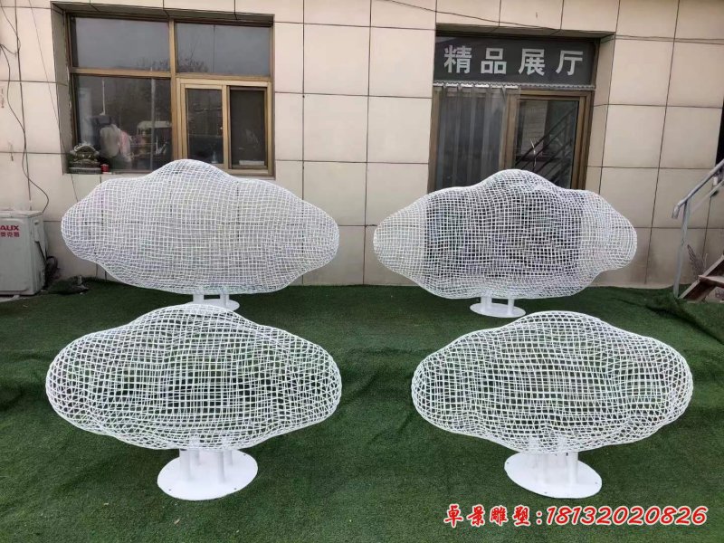 不锈钢镂空云朵雕塑 (9)