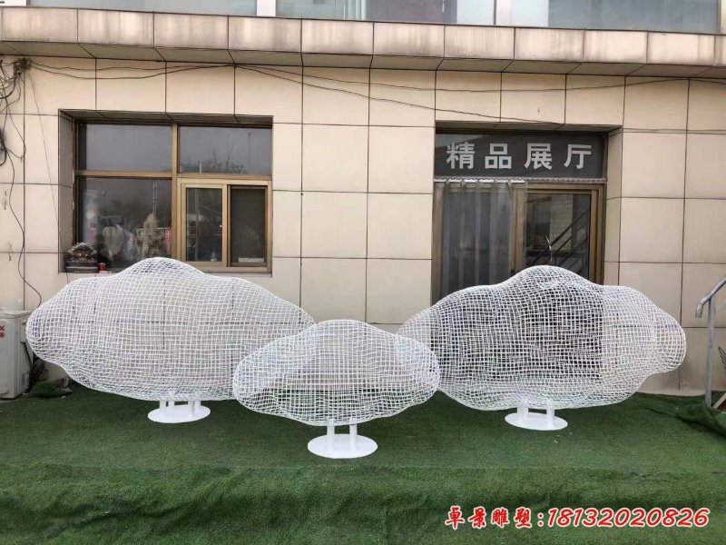 不锈钢镂空云朵雕塑 (8)