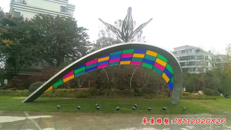 不锈钢拱门雕塑