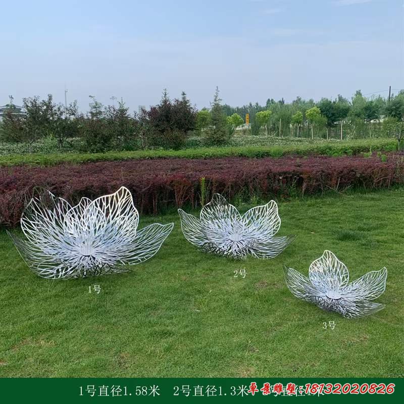 不锈钢镂空花朵景观雕塑_4