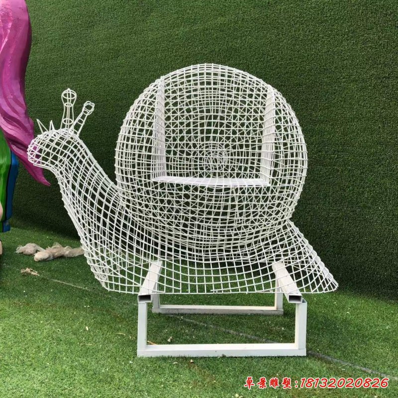 不锈钢镂空蜗牛雕塑 (2)