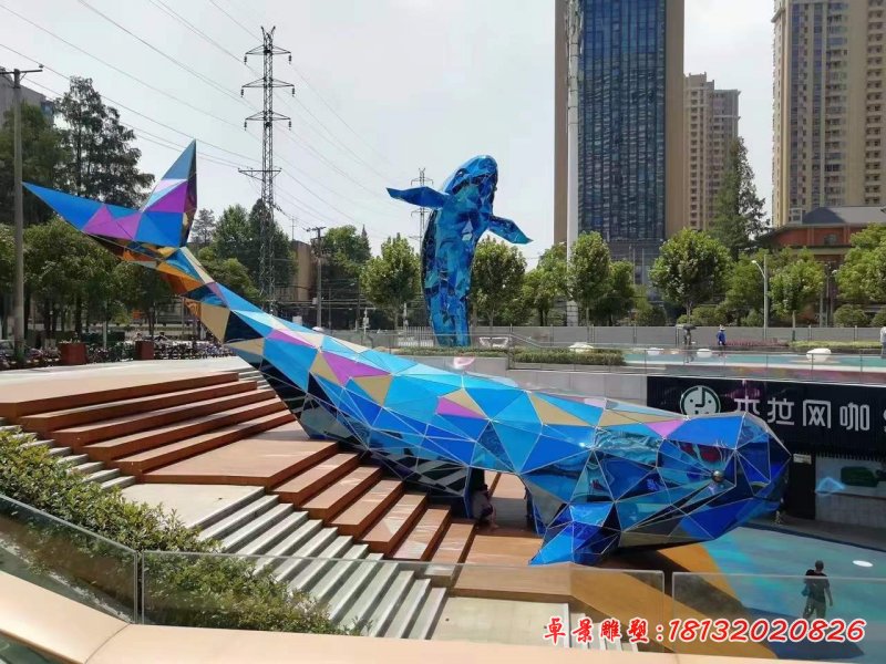 不锈钢鲸鱼雕塑 (5)