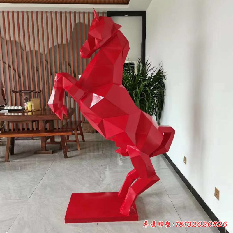 不锈钢马动物雕塑 (18)