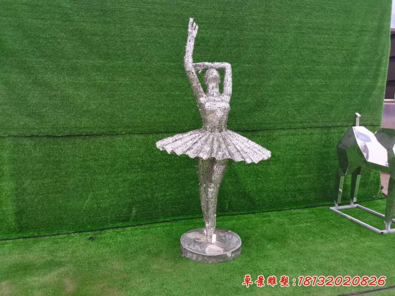 不锈钢跳舞人物雕塑 (1)