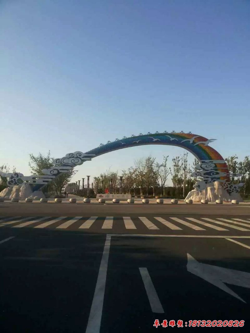 不锈钢创意拱门雕塑