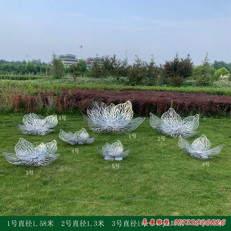 不锈钢镂空花朵景观雕塑