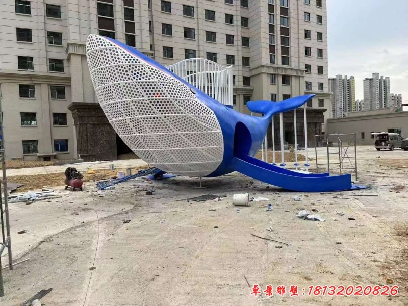 不锈钢鲸鱼雕塑 (3)