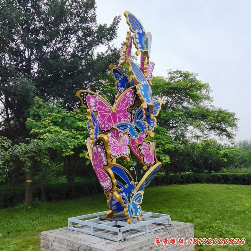 不锈钢仿真彩绘蝴蝶 (3)_副本