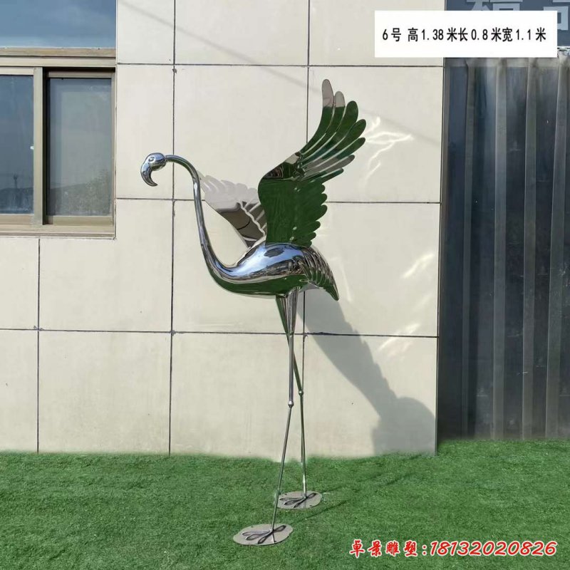 不锈钢仙鹤雕塑 (2)