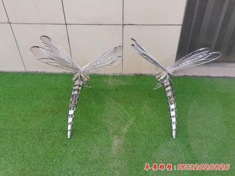 不锈钢蜻蜓动物雕塑