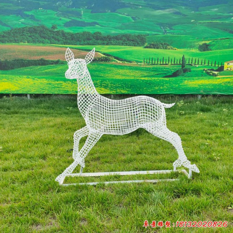 镂空鹿不锈钢鹿雕塑3