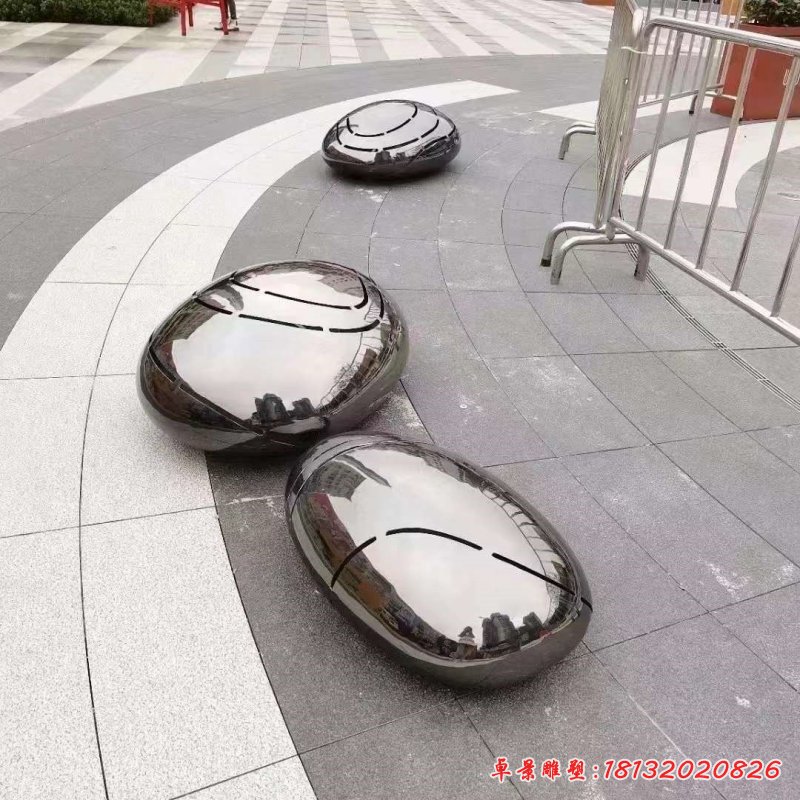 不锈钢街道鹅卵石雕塑 (1)_副本