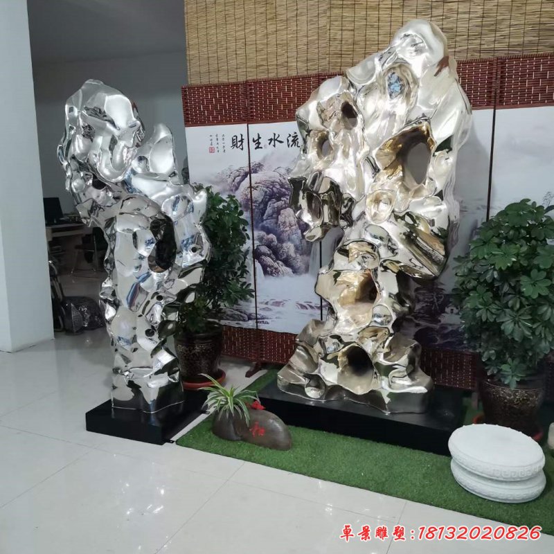 不锈钢太湖石雕塑 (2)_副本