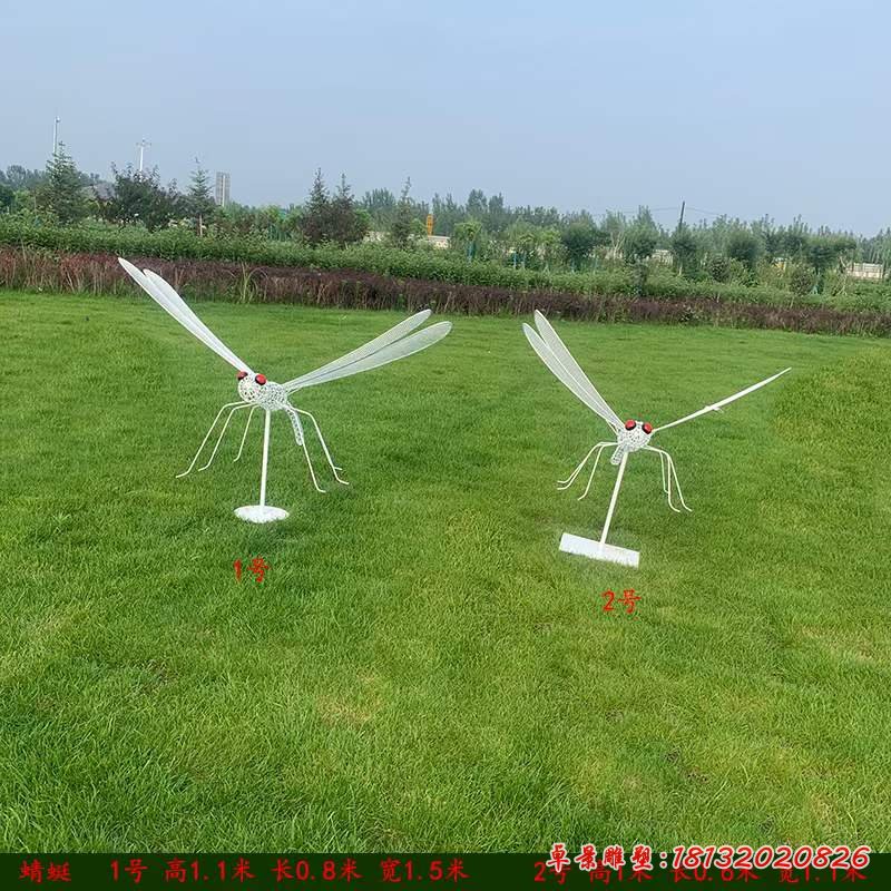 不锈钢镂空蜻蜓雕塑