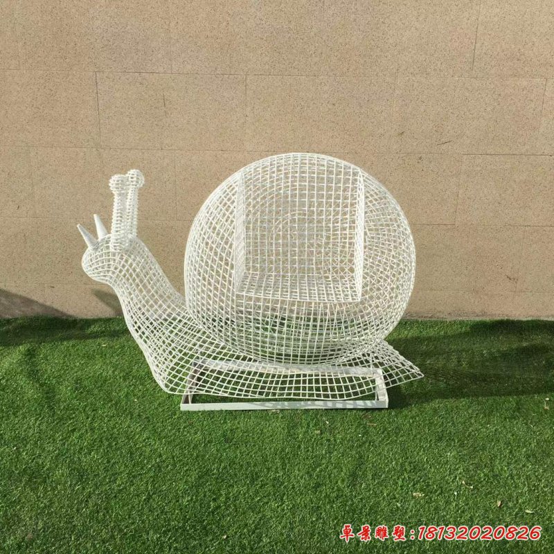 不锈钢编织镂空蜗牛雕塑 (3)