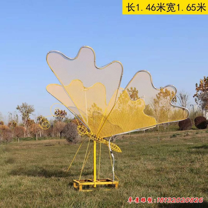 不锈钢大型镂空蝴蝶雕塑_3