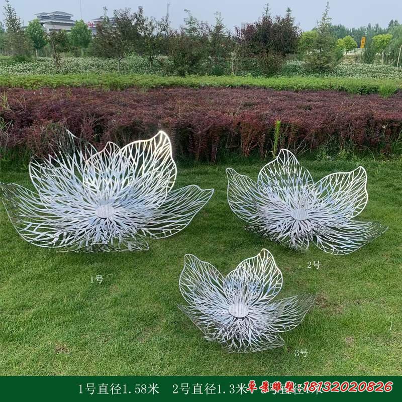 不锈钢镂空花朵景观雕塑_3