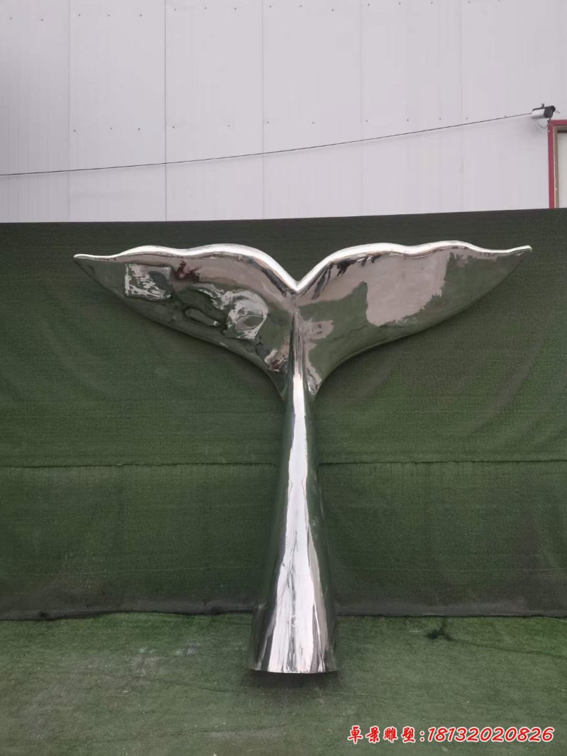 不锈钢抽象翅膀雕塑 (1)