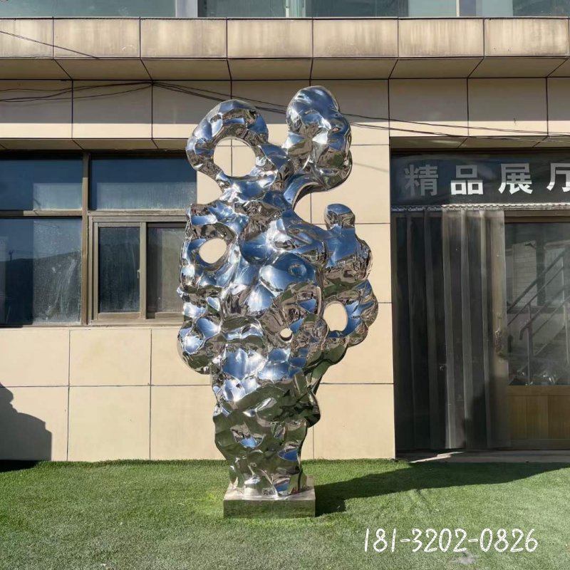 不锈钢太湖石雕塑 (9)