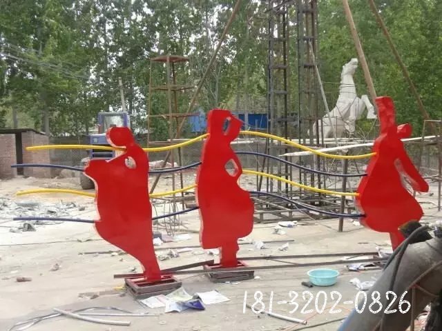 不锈钢剪纸雕塑,广场不锈钢雕塑 (10)