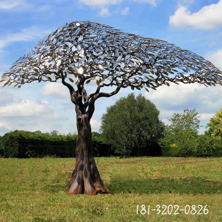 不锈钢抽象树造型雕塑