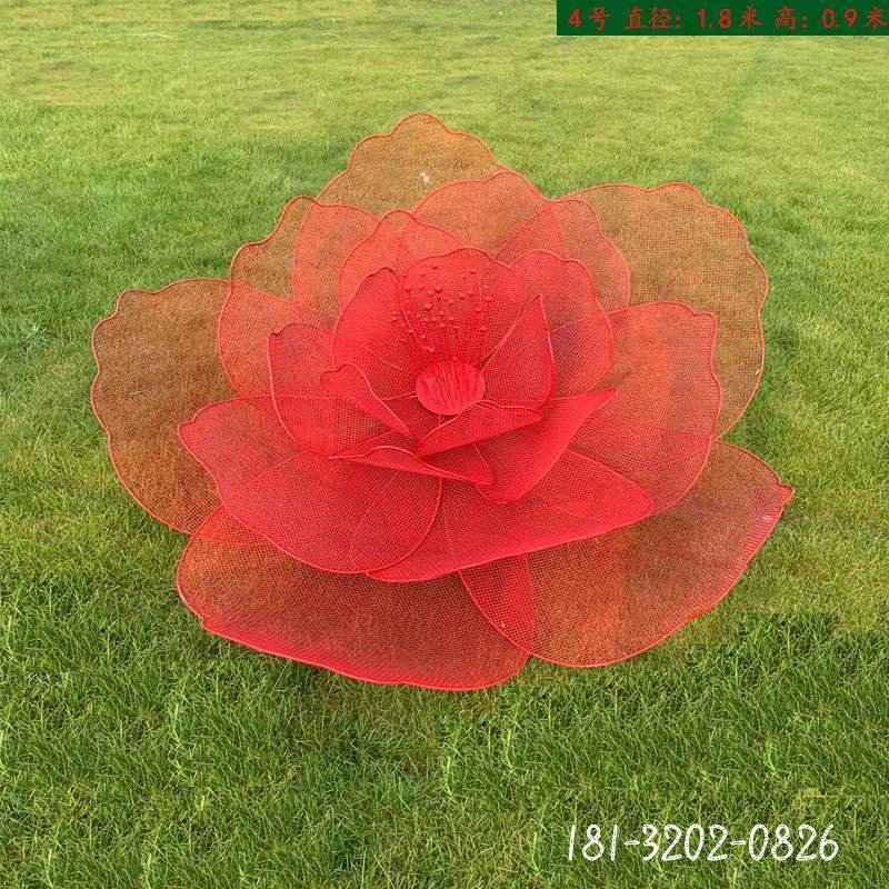 草坪镂空花朵不锈钢雕塑 (8)