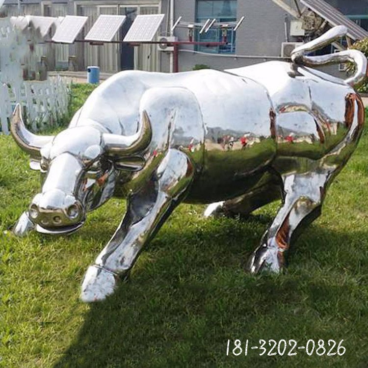 不锈钢动物雕塑 动物铜牛摆件 公园景观广场雕塑 厂家定制直销5647
