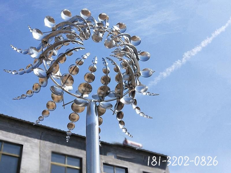 不锈钢抽象向日葵广场景观雕塑 (2)