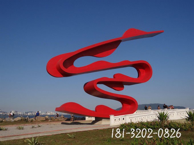 不锈钢抽象丝带雕塑 广场景观雕塑[2]