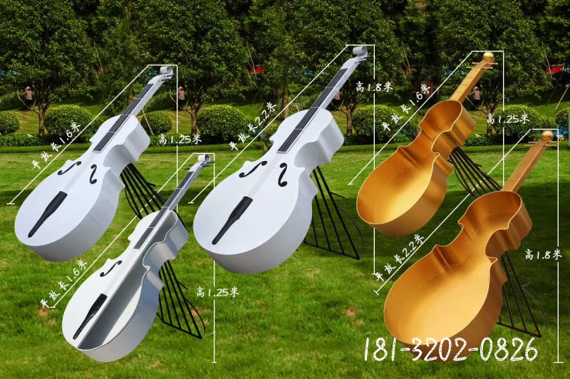 不锈钢小提琴雕塑 (2)