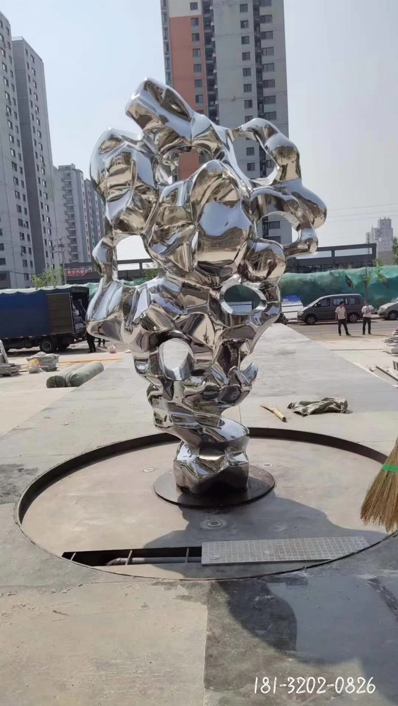 不锈钢太湖石雕塑 (3)